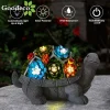Solar Garden Turtle Statue with Succulent LED Light
