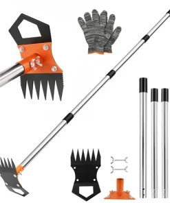 60-inch adjustable 2-in-1 garden hoe and rake