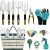 13-piece aluminum garden tool set with tote