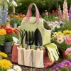 9-piece gardening tool set with storage bag