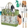 Heavy-duty stainless steel 9-piece garden tool set