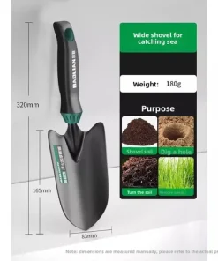 3-piece heavy-duty steel garden tool set