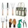 9-piece heavy-duty stainless gardening tool set with gloves