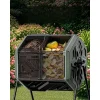 Dual chamber 43 gallon rotating compost tumbler
