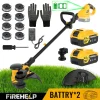 20V cordless string trimmer and lawn edger 12 inch with 2 batteries and charger